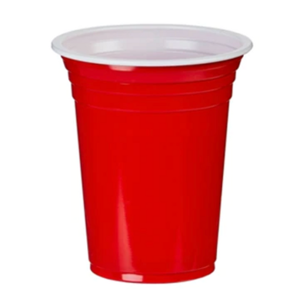 Red Plastic Party Cups 355ml (50 Pack)