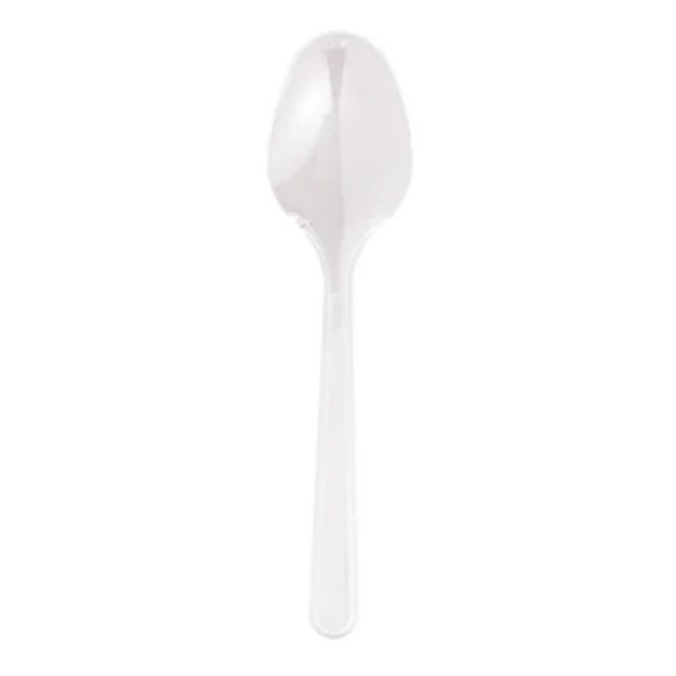 Clear Plastic Spoons Heavy Duty (50 Pack)