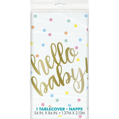 Hello Baby Table Cover 1.37m x 2.74m