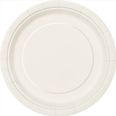 Ivory Paper Plates 23cm (8 Pack)