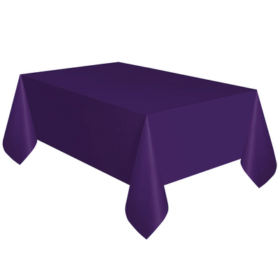 Deep Purple Plastic Table Cover 1.37m x 2.74m