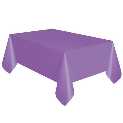 Purple Plastic Table Cover 1.37m x 2.74m