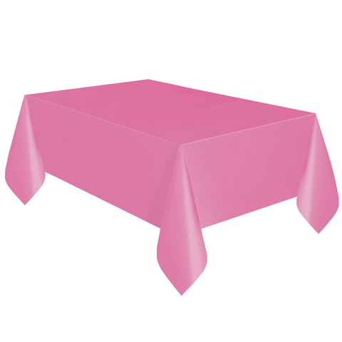 Hot Pink Plastic Table Cover 1.37m x 2.74m