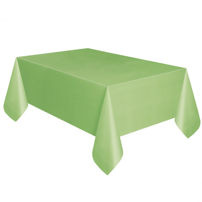 Lime Green Plastic Table Cover 1.37m x 2.74m