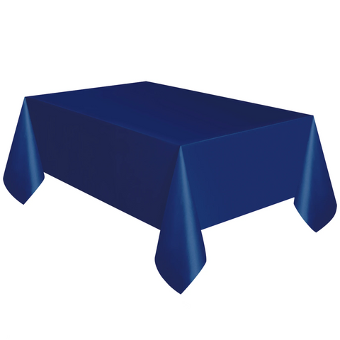 Navy Blue Plastic Table Cover 1.37m x 2.74m
