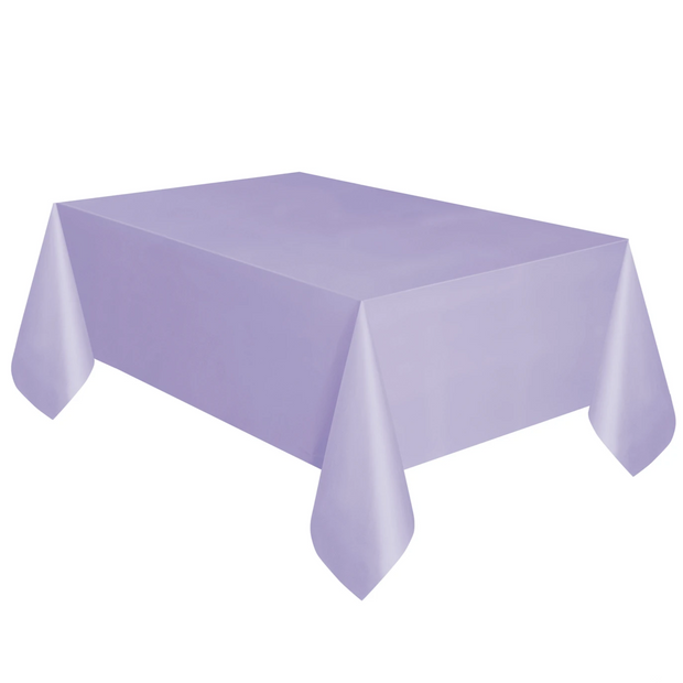 Lavender Plastic Table Cover 1.37m x 2.74m