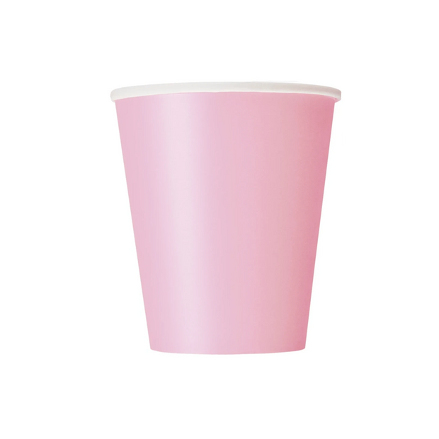 Baby Pink Paper Cups 270ml (8 Pack)