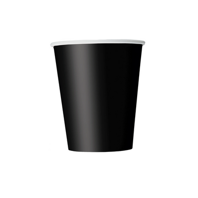 Black Paper Cups 270ml (8 Pack)