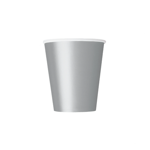 Silver Paper Cups 270ml (8 Pack)