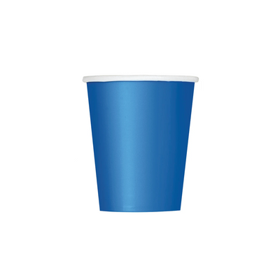 Royal Blue Paper Cups 270ml (8 Pack)