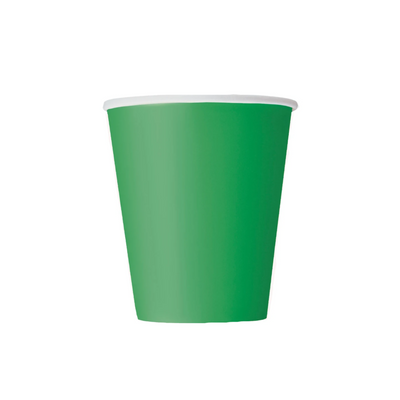 Emerald Green Paper Cups 270ml (8 Pack)