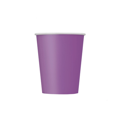 Purple Paper Cups 270ml (8 Pack)