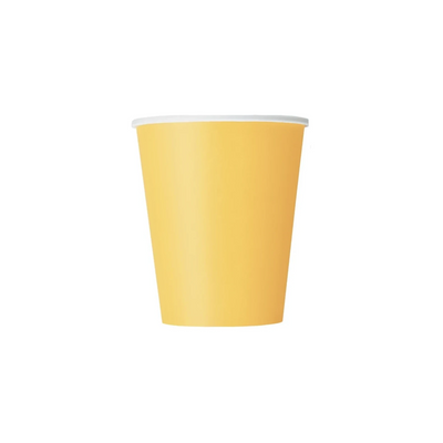Yellow Paper Cups 270ml (8 Pack)