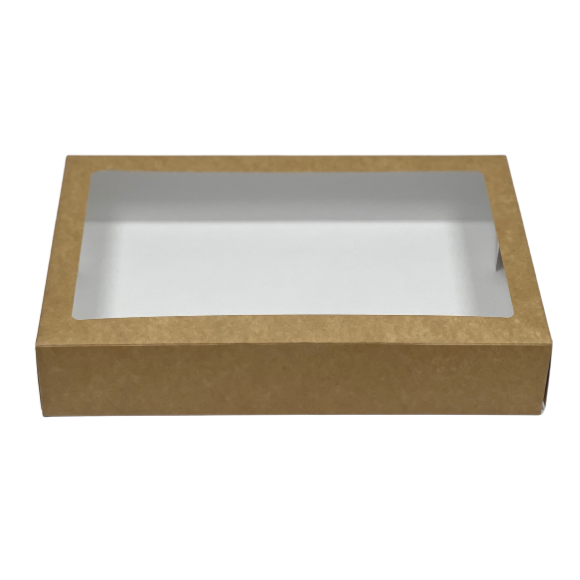 Kraft Tray Bake Box With Window - 2 Sizes Available