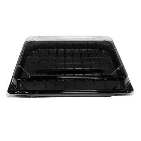 Black Trays & Lids (Pack of 10) - 3 Sizes Available
